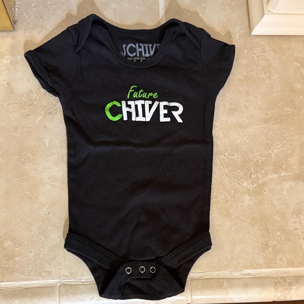 Chiver Black and Green Baby Bodysuit